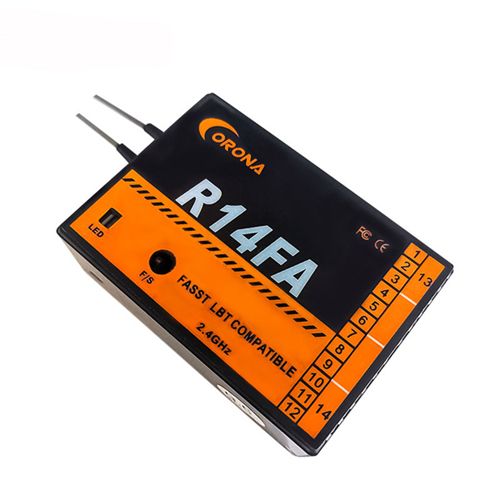 R14FA CORONA 2.4Ghz 14CH Fasst Compatible Reciver (Compatible with futaba Fasst 14SG 16SZ 18MZ HV )